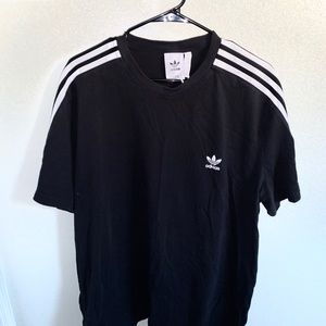 Black gender neutral adidas tee
